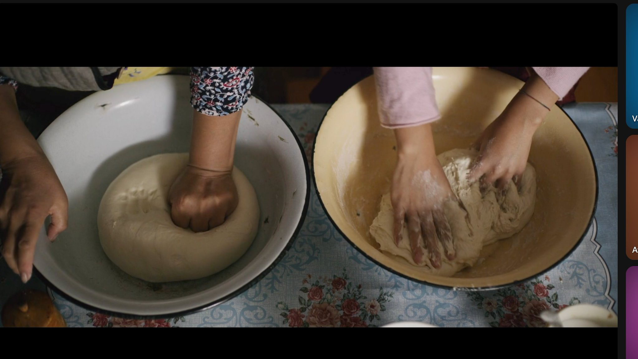 Still from Ala Kachuu — kneading dough